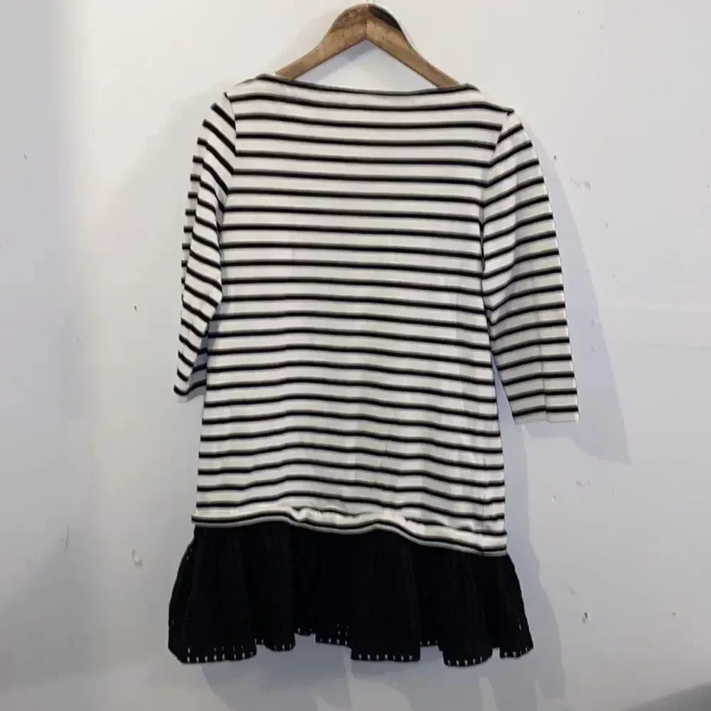 Kate Spade Broome Street Striped Drop Waist Dress Large